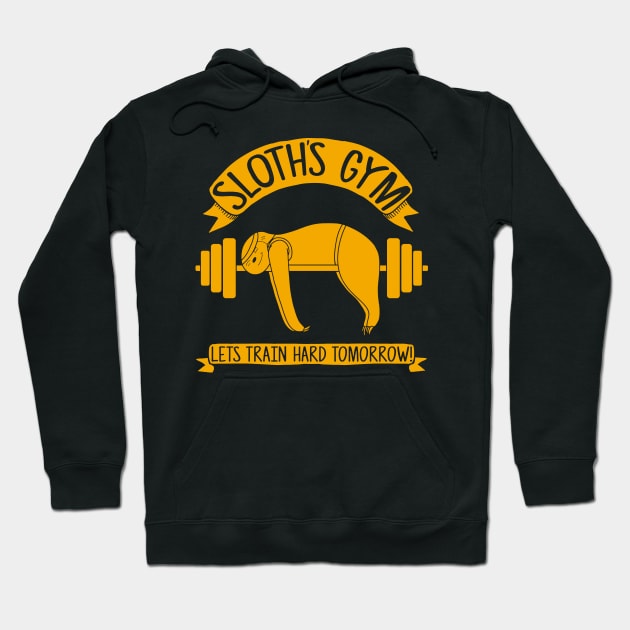 Sloths Gym Hoodie by crackdesign